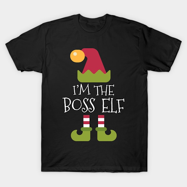 Christmas I'm the Boss Elf T-Shirt by MilotheCorgi